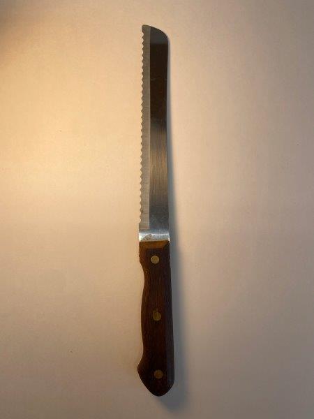 Serrated Knife with Wooden Handle