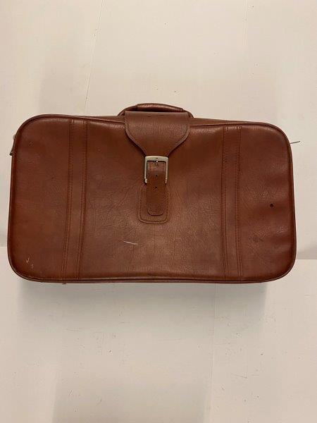 Small Brown Leather Suitcase