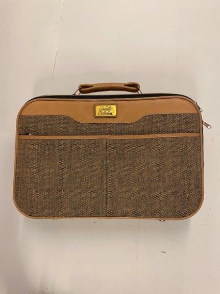 Small Brown Canvas Suitcase